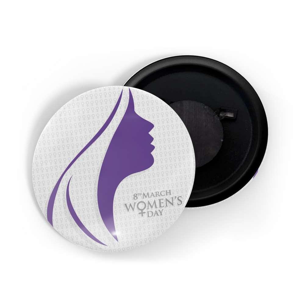 dhcrafts Fridge Magnet White Women's Day D2 Glossy Finish Design Pack of 1